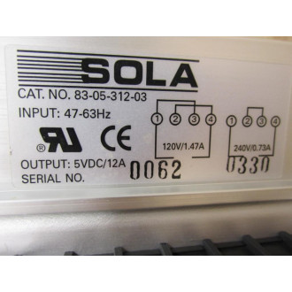 Sola 83-05-312-03 Power Supply  830531203 - New No Box