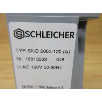 Schleicher SNO 2003-120 Relay SN0 2003-120 18813562 WO Terminal Covers - New No Box