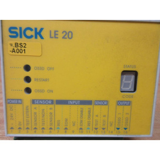 Sick LE20-2611 Safety Switching Amplifier LE202611 - Used