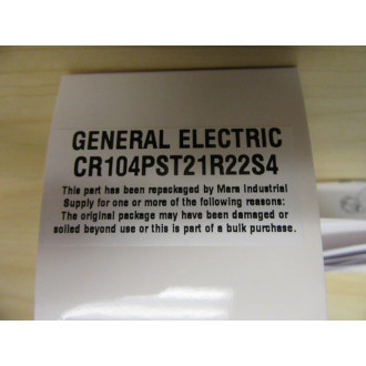 General Electric CR104PST21R22S4 Selector Switch