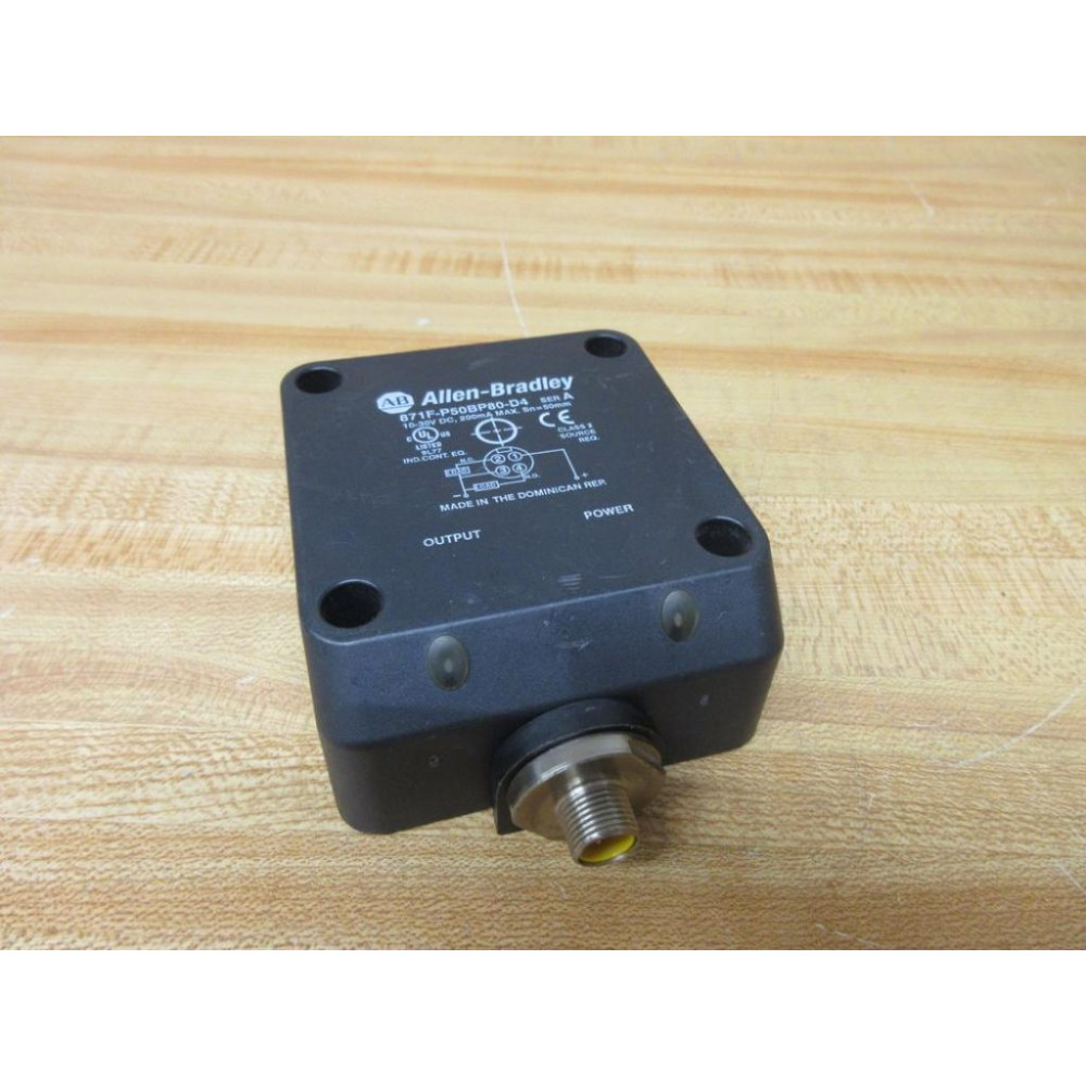 Allen Bradley 871F-P50BP80-D4 Inductive Sensor 871FP50BP80D4 - Used