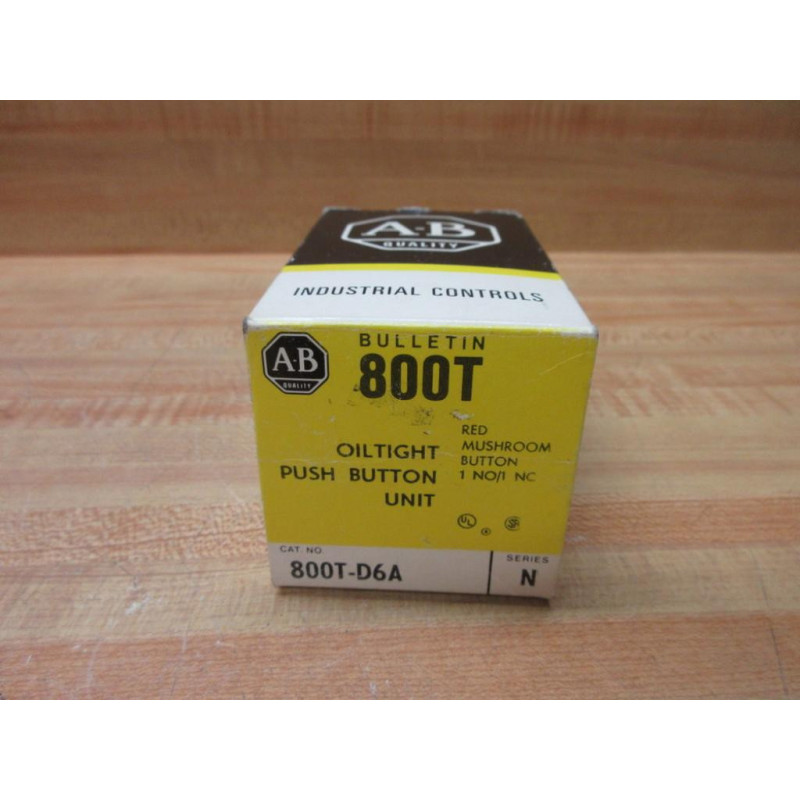 Allen Bradley 800T-D6A Push Button 800TD6A EMPTY BOX ONLY!