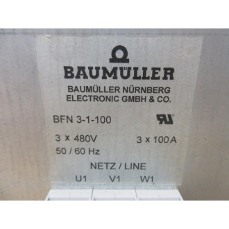Baumuller BFN 3-1-100 Line Filter BFN31100 - Used