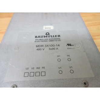 Baumuller MDR 3X100-14 Line Filter MDR3X10014 - Used