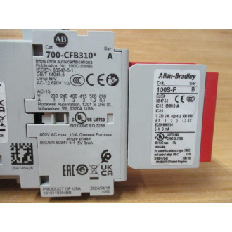 Allen Bradley 700S-CFB530EJC GuardMaster Control Relay Mounted - New No Box