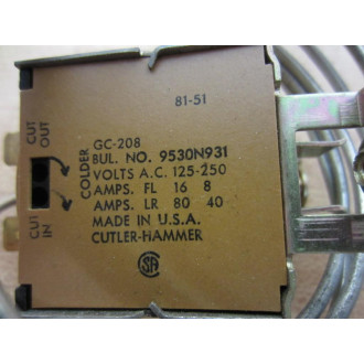 Cutler Hammer GC-208 GC208 Gemline Cold Control 9530N931