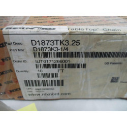 Rexnord D1873K3-14 Table Top Chain D1873TK3.25 10' Length