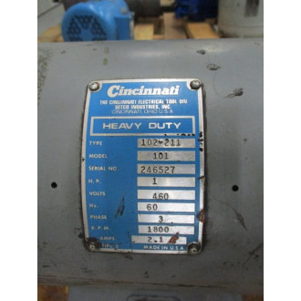 Setco 102-211 Cincinnati Double-End Pedestal Grinder 101 - Used