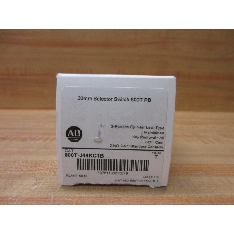 Allen Bradley 800T-J44KC1B Selector Switch EMPTY BOX ONLY!
