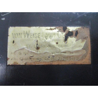 VonWeise 71-210-046-013 Allis Chalmers Charging Motor 6001-1 - Used
