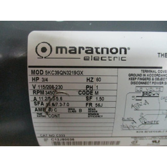 Marathon Electric 5KC39QN3219GX Pump Motor C333 - New No Box
