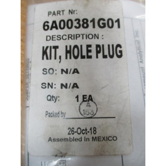 Rosemount 6A00381G01 Hole Plug Kit