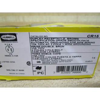 Hubbell CR-15 Connector AC Power Plug (Pack of 6) - New No Box