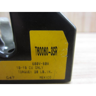 Bussmann T60060-3SR Buss Fuse Block T600603SR - New No Box