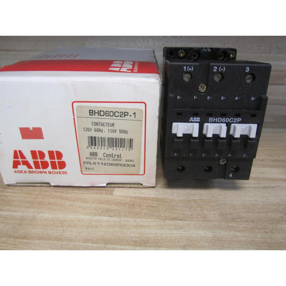 ABB BHD60C2P-1 Contactor BHD60C2P1 WO Aux.Contact