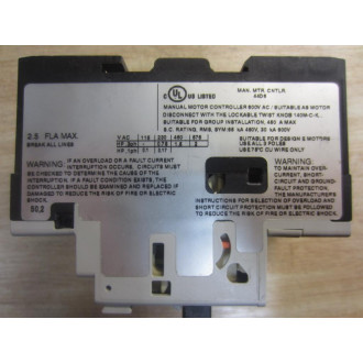 Allen Bradley 140M-C2N-B25 Manual Motor Controller Ser. C - New No Box