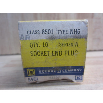 Square D 8501-NH6 Socket End Plug 8501NH6 (Pack of 10)