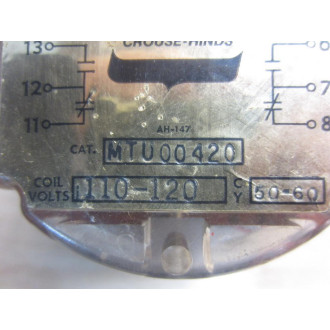 Cooper Crouse Hinds MTU00420 Relay - Used