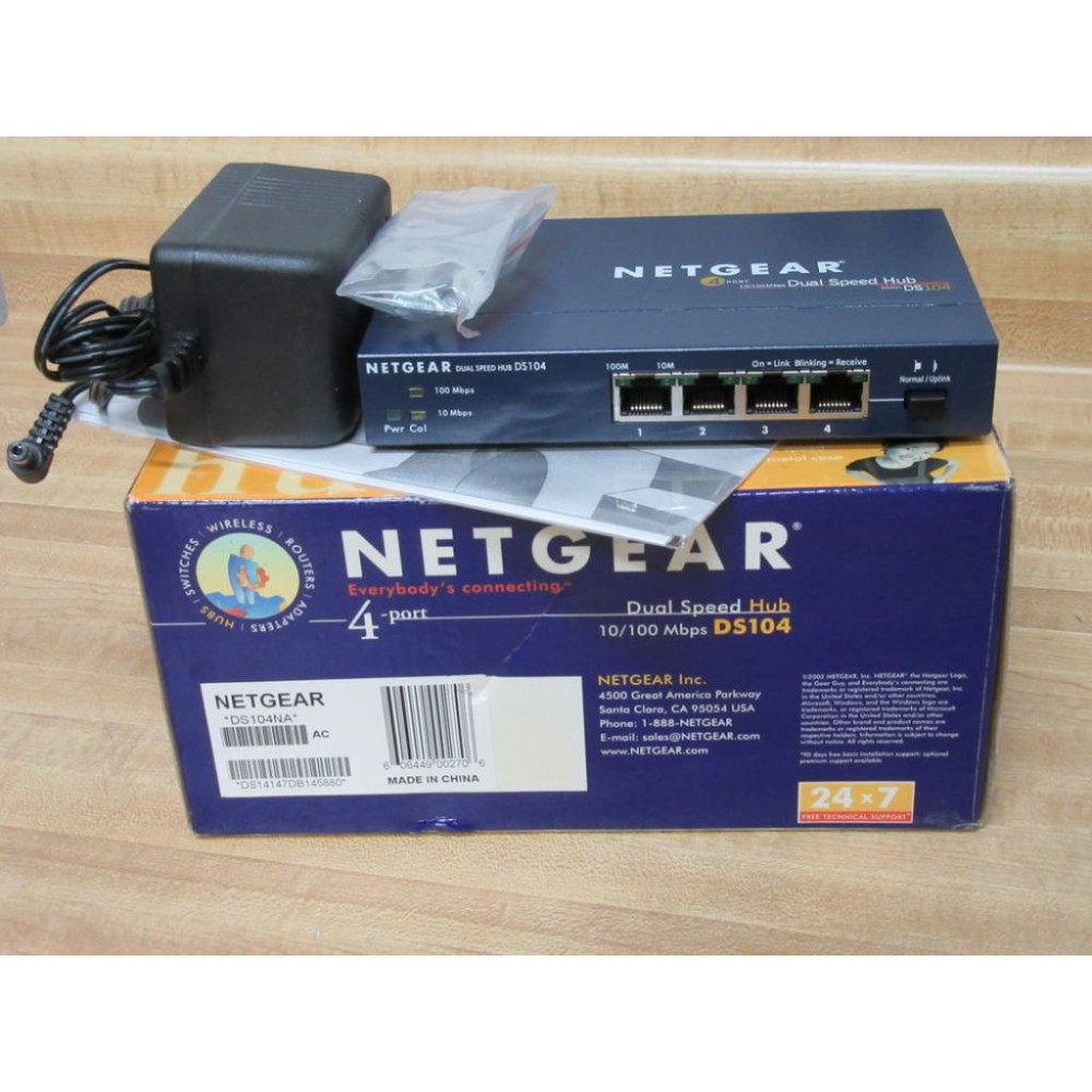 Net Gear DS104 Hub DS104NA 4 Port