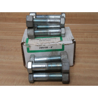 Whitney ZBN150-8 Bolts & Nuts Set ZBN1508 34-10 Coarse 8" (Pack of 8)