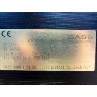 Gass 48765081 Transformer 48765081 - Used