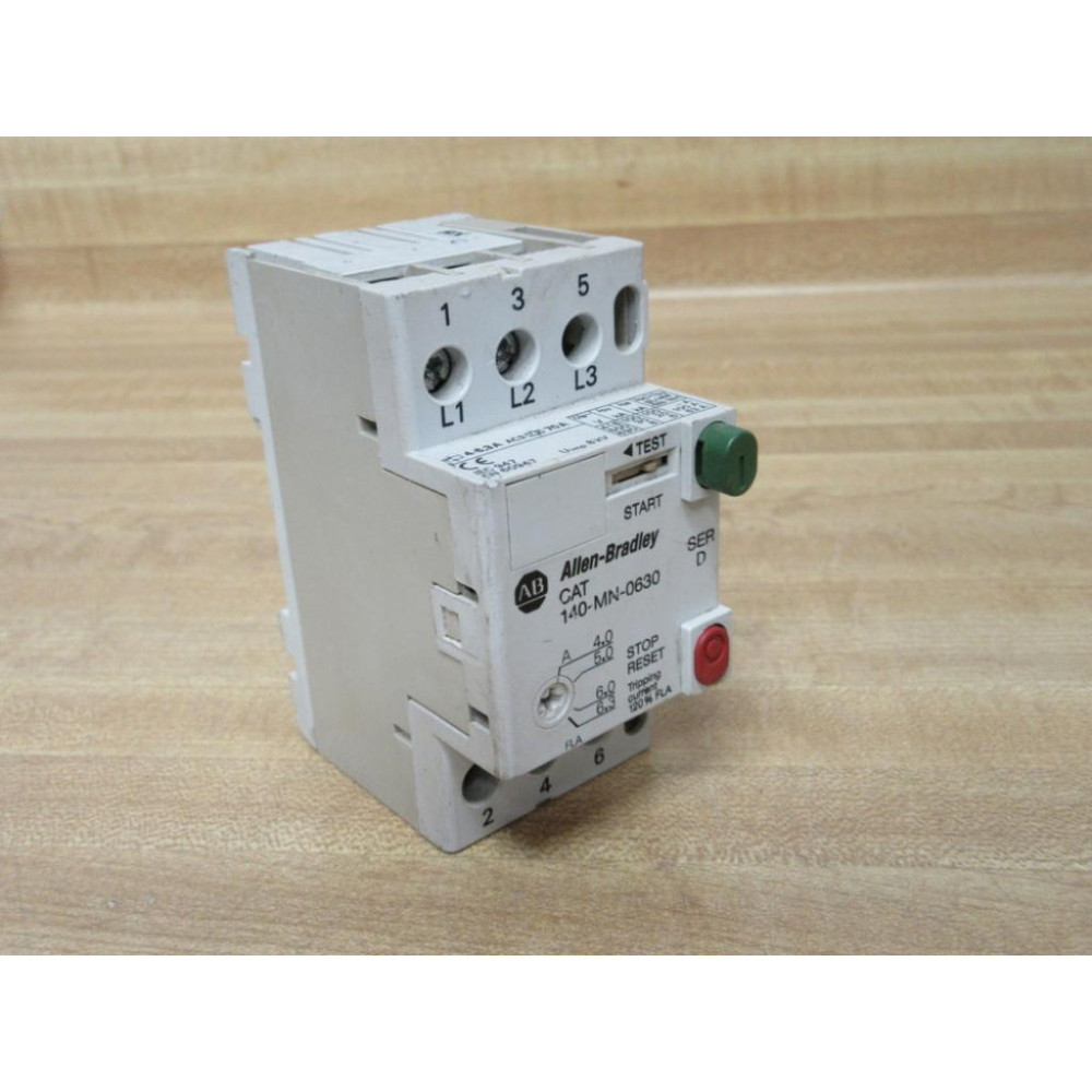 Allen Bradley 140-MN-0630 Starter Motor Protector 140MN0630 Ser. D - New No Box