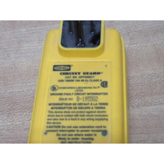 Hubbell GFP5266CY Ground Fault GFCI Plug - Used