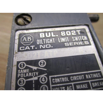 Allen Bradley 802T-ATP Limit Switch Body 802TATP Series D - Used