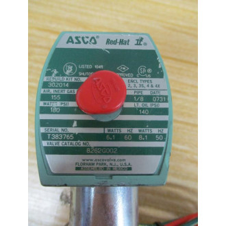 Asco 8262G002-120 Red-Hat II Solenoid Valve 8262G002 - New No Box