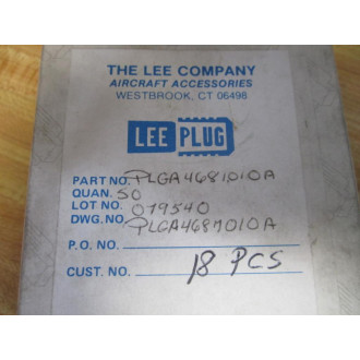 Lee Company PLGA4681010A Fusible Plug - New No Box