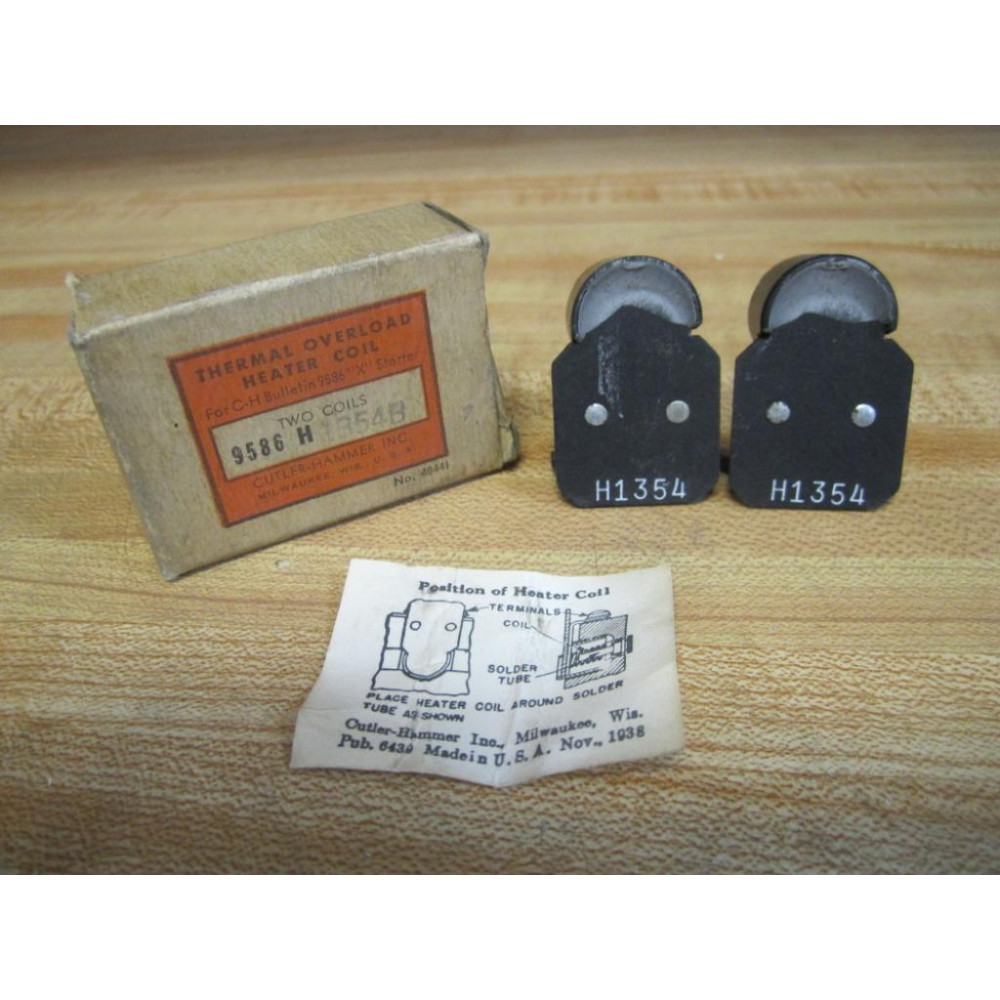 Cutler Hammer 9586H-1354B Eaton Heater Coils 9586H1354B (Pack of 2)