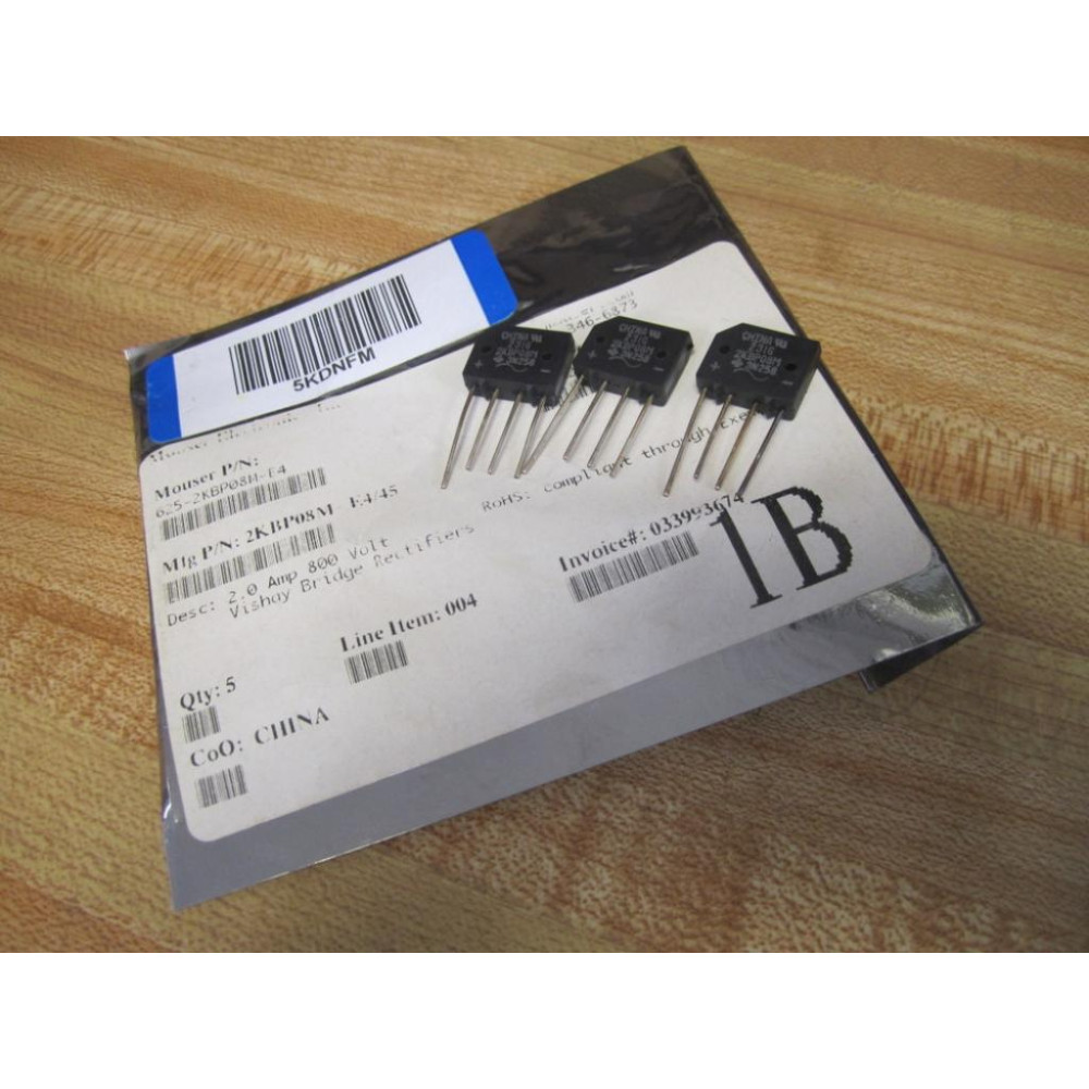 Vishay 2KBP08M Bridge Rectifier (Pack of 3) - New No Box