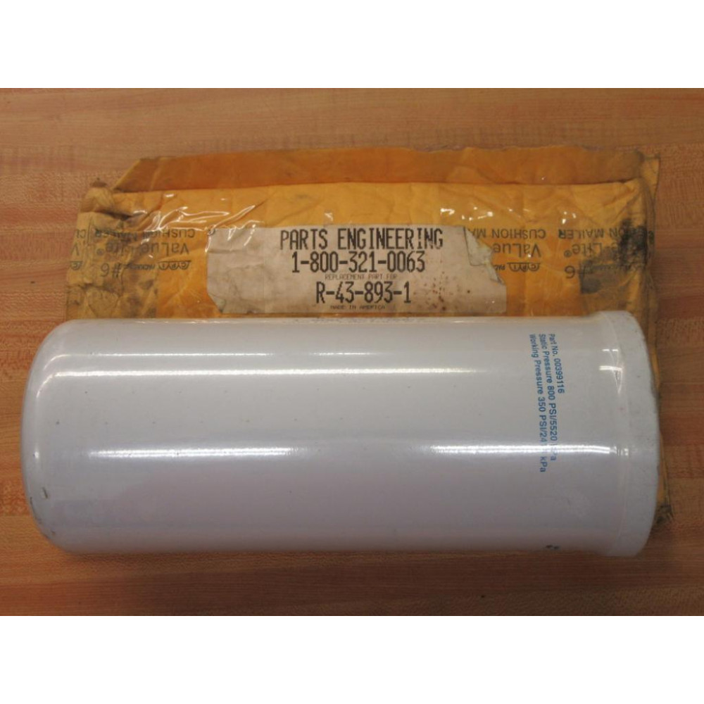 Parts Engineering 00399116 Filter R-43-321-0063 - New No Box