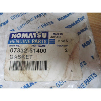 Komatsu 07332-51400 Gasket 0733251400 (Pack of 2)
