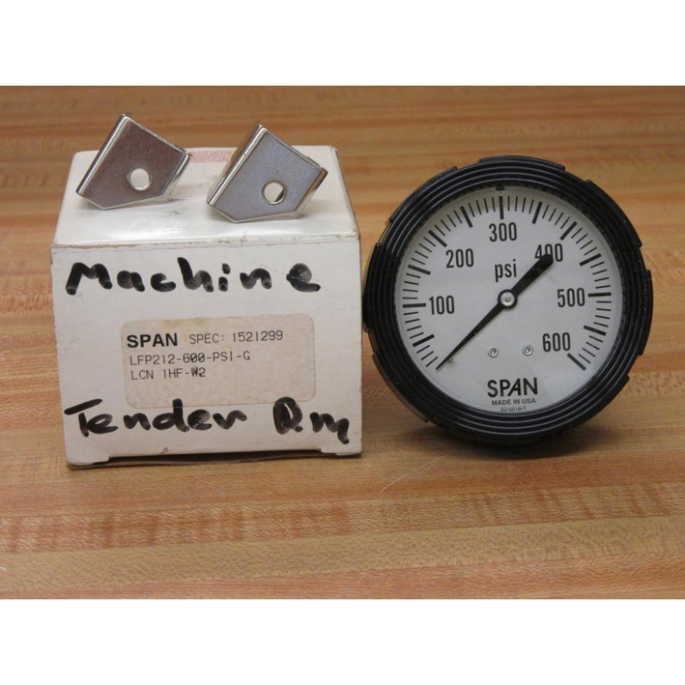 Span LFP212-600-PSI-G Gauge LFP212600PSIG 0-600 PSI