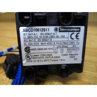 Telemecanique A05B-2450-K100 Selector Switch XBCD10612S11 - New No Box