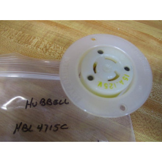 Hubbell HBL4715C Insulgrip Flanged Receptacle (Pack of 2) - New No Box