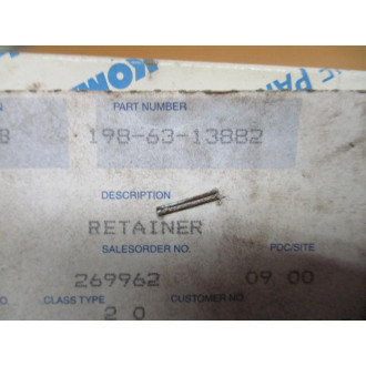 Komatsu 198-63-13882 Retainer