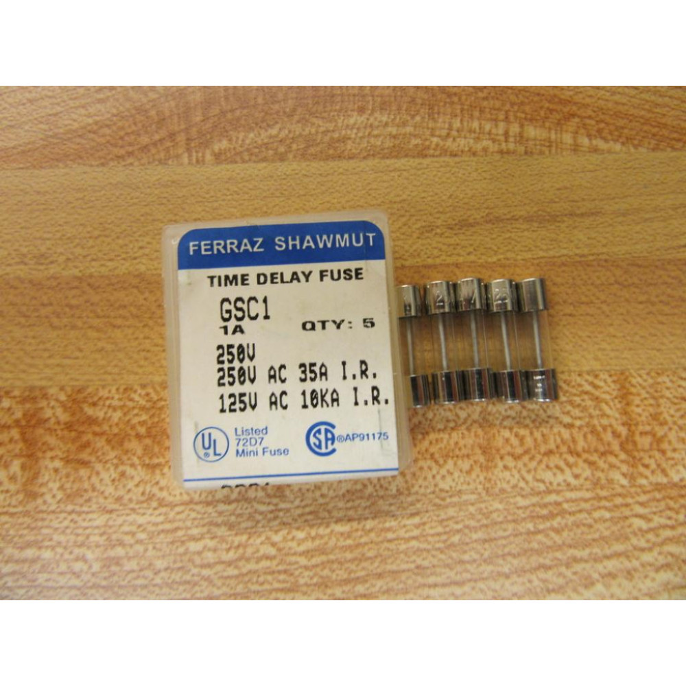 Gould Shawmut Ferraz Mersen GSC1 Time Delay Fuse (Pack of 5)