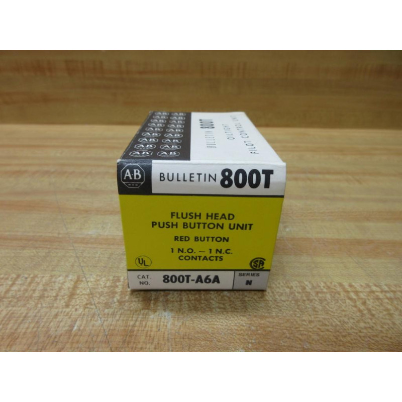 Allen Bradley 800T-A6A Pushbutton 800TA6A EMPTY BOX ONLY!! Series N