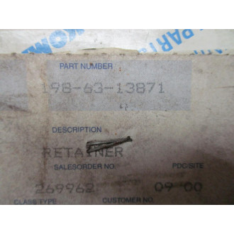 Komatsu 198-63-13871 Retainer
