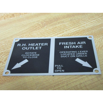 3M 9905-01-203-9994 Instruction Plate 1233910 (Pack of 25)