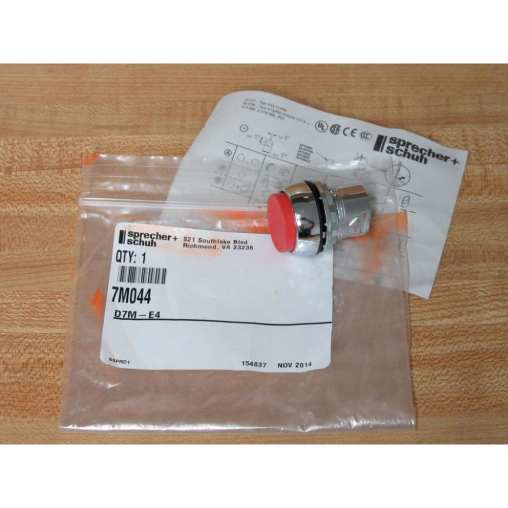 Sprecher+Schuh D7M-E4 Push Button D7ME4