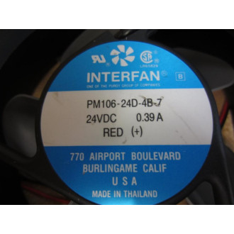 Interfan PM106-24D-4B-7 Axial Fan PM10624D4B7 - New No Box