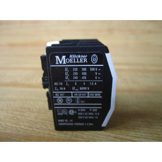 Moeller 31DILM Contactor Aux.Contact - New No Box