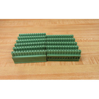 Phoenix MVSTBR-2.5-5.08 Block MVSTBR25508 Green 14 Pin (Pack of 11) - New No Box