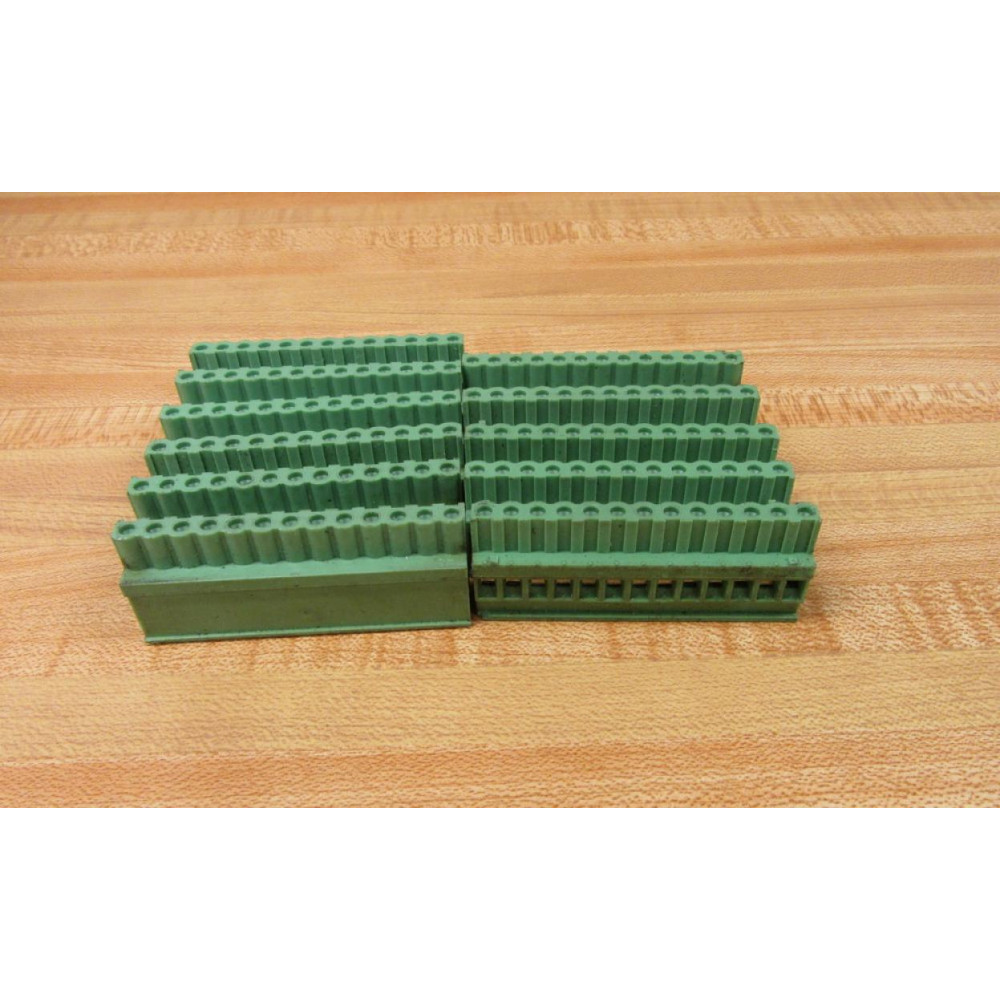 Phoenix MVSTBR-2.5-5.08 Block MVSTBR25508 Green 14 Pin (Pack of 11) - New No Box