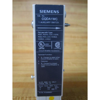 Siemens CQDA1WC Aux.Switch - Used