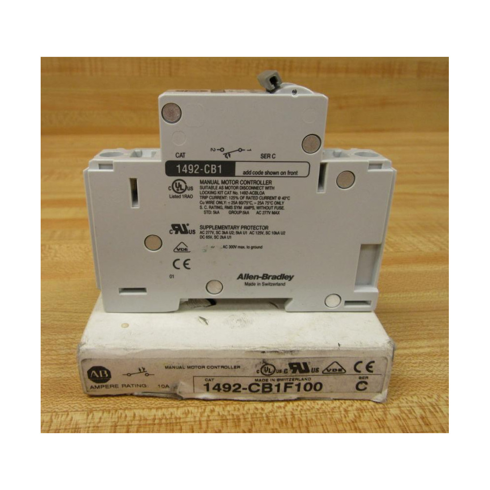 Allen Bradley 1492-CB1-F100 Circuit Breaker 1492CB1F100 Series C