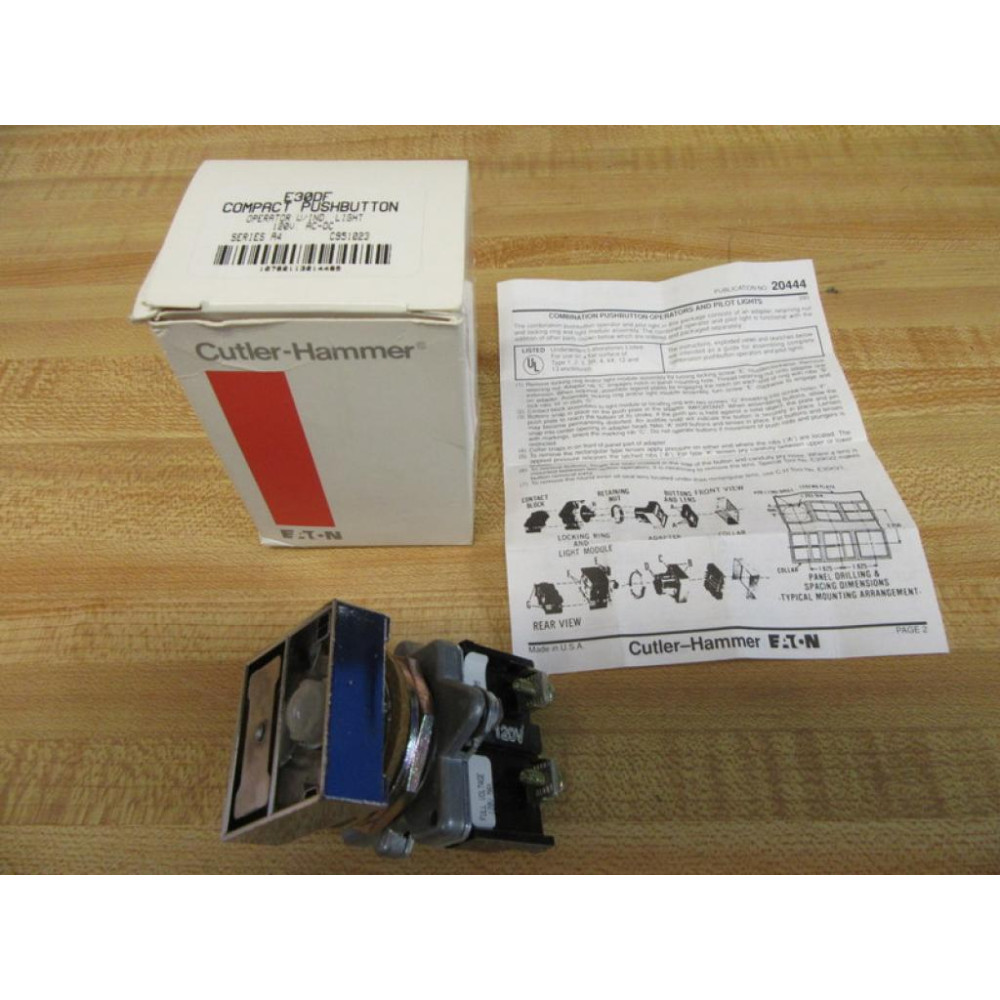 Cutler Hammer E30DF Compact Pushbutton